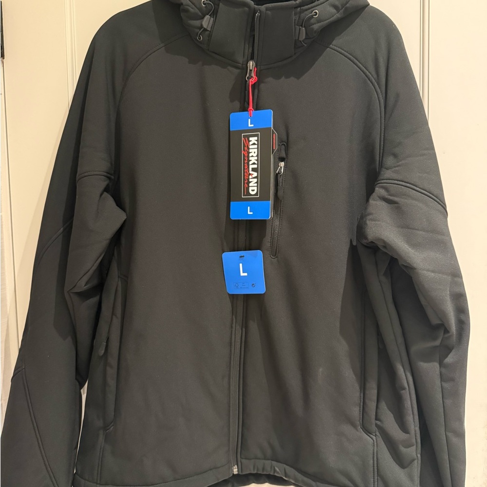 Kirkland Signature Men's Dark Performance Jacket, fleece lined, size l
